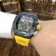 Richard Mille RM011 Carbon Case Yellow Strap Watch(7)_th.jpg